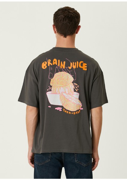 Juice Antrasit Oversized Kısa Kollu Erkek T-Shirt modelleri