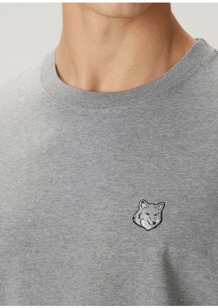 Gri Logo Detaylı T-Shirt indirimleri