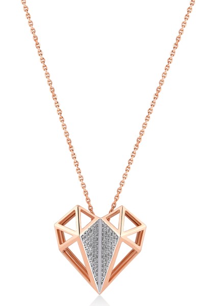 Lover Necklace 14 Ayar Kadın Pırlanta Kolye