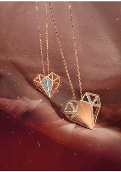 Lover Necklace 14 Ayar Kadın Pırlanta Kolye modelleri