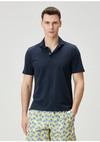 Zero Lacivert Polo Yaka T-Shirt