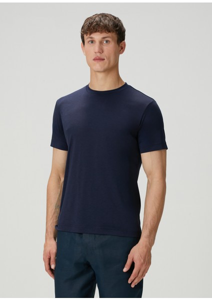 Lacivert Basic T-Shirt