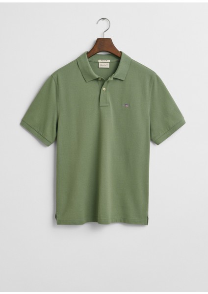 Yeşil Polo Yaka Kısa Kollu Regular Fit Erkek T-Shirt fırsatları