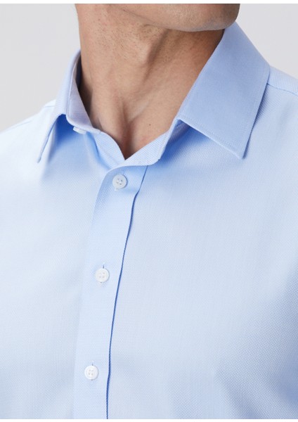 Mavi Non-Iron Gömlek