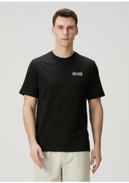 Atlas Siyah Logo Baskılı T-Shirt