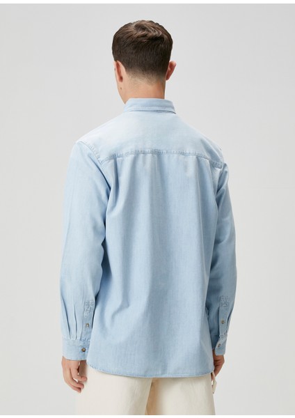 Açık Mavi Denim Gömlek