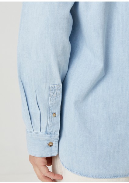 Açık Mavi Denim Gömlek