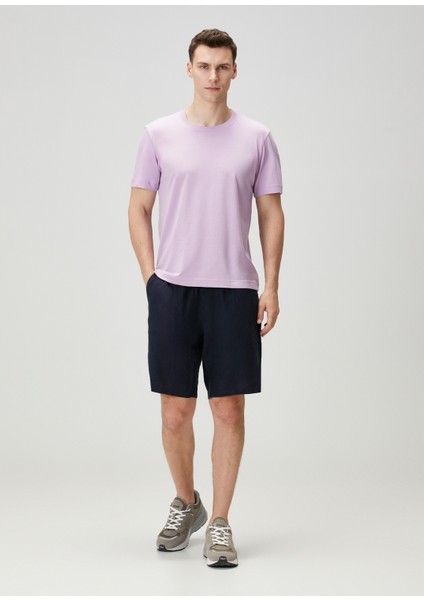 Regular Fit Lila Basic T-Shirt
