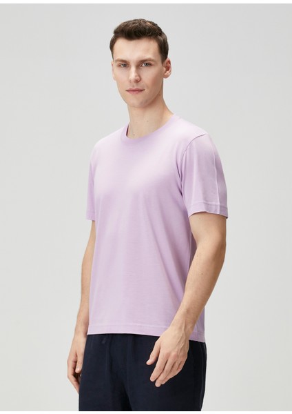 Regular Fit Lila Basic T-Shirt