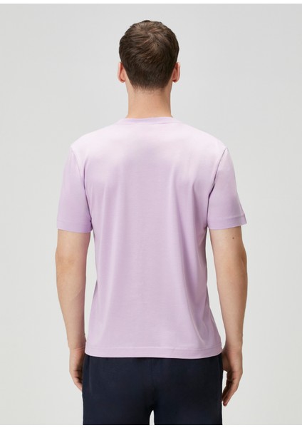 Regular Fit Lila Basic T-Shirt