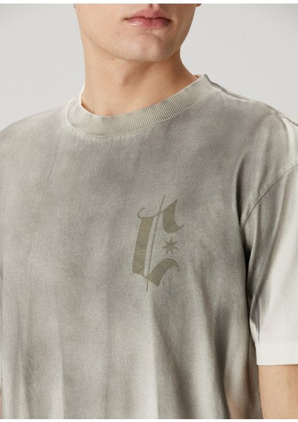 Ekru Çizgi Detaylı T-Shirt indirimleri