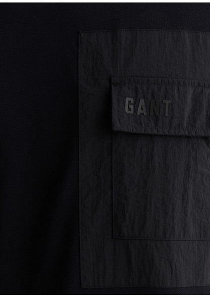 Siyah Logolu Bisiklet Yaka Relaxed Fit Kısa Kollu Erkek T-Shirt