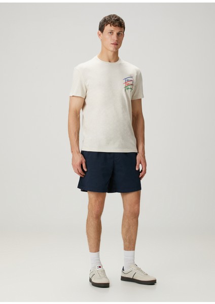 Regular Fit Bej Logo Baskılı T-Shirt fiyatları