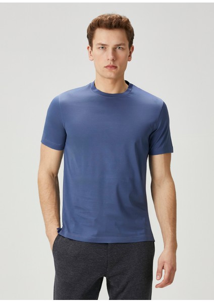 Koyu Mavi Basic T-Shirt