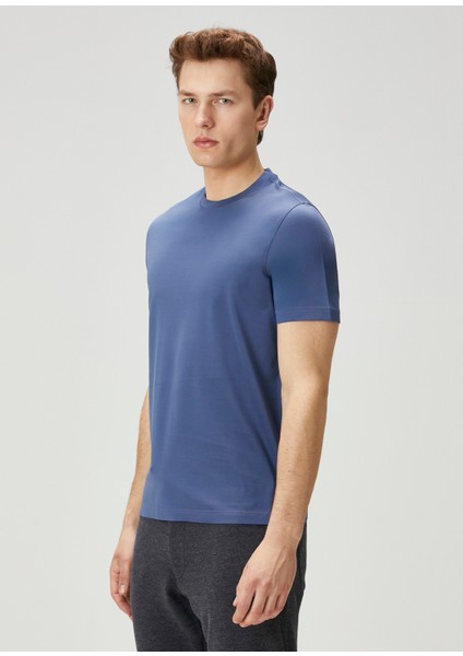 Koyu Mavi Basic T-Shirt