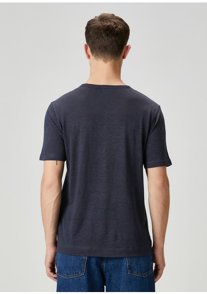 Lacivert Keten T-Shirt fırsatları