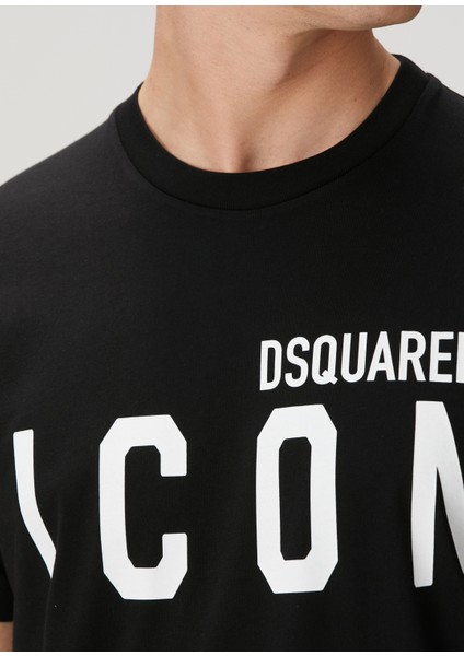 Siyah Logo Baskılı T-Shirt indirimleri