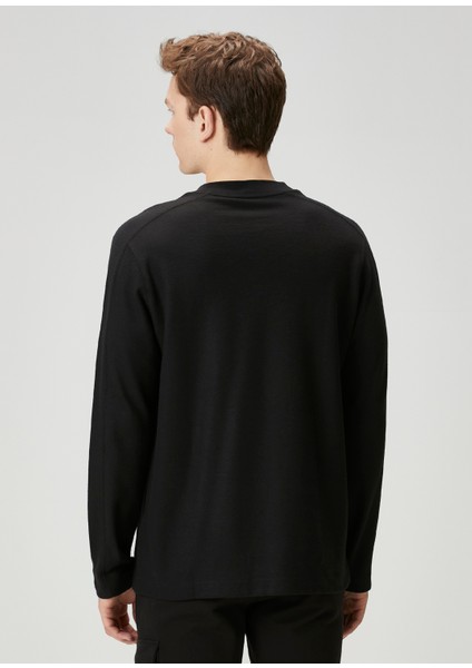 Brushed Siyah Organik Pamuk T-Shirt fırsatları