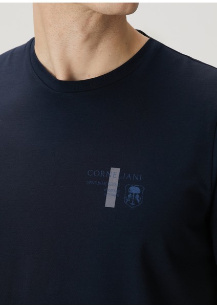 Lacivert Logo Baskılı T-Shirt indirimleri
