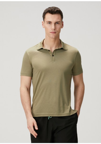 Haki Polo Yaka T-Shirt