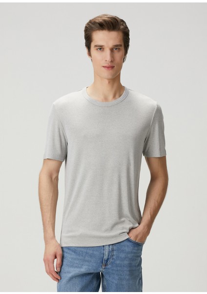 Anemone Gri Basic T-Shirt