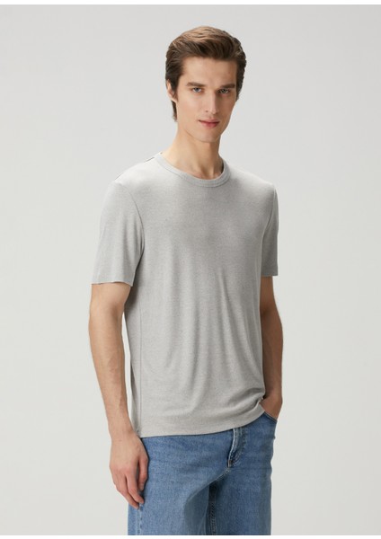 Anemone Gri Basic T-Shirt