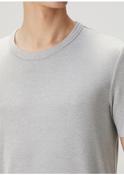 Anemone Gri Basic T-Shirt