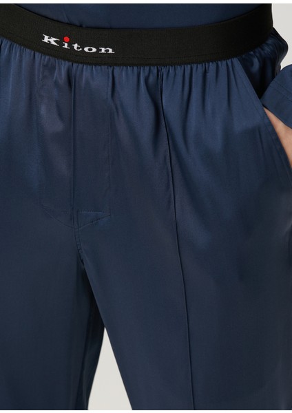Lacivert Ipek Pijama Altı