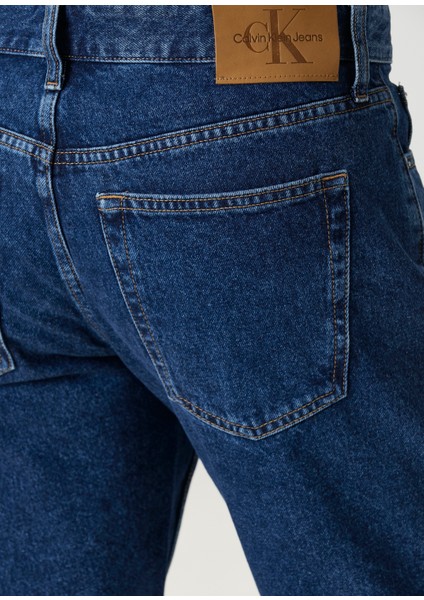 Regular Lacivert Denim Şort