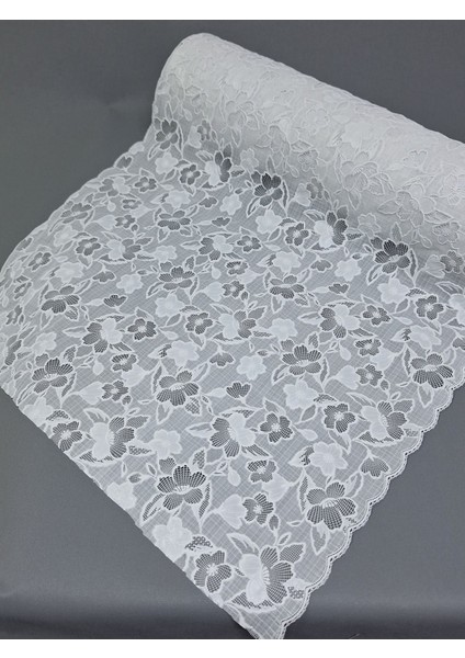 Pvc Küpür Dantel Raf ve Dolap Örtüsü Runner Beyaz modelleri
