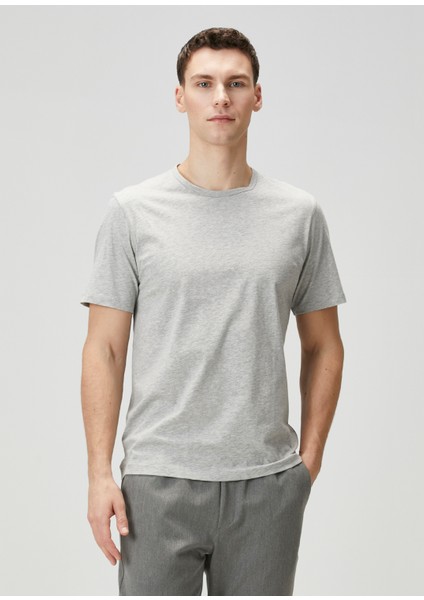 Precise Açık Gri Basic T-Shirt