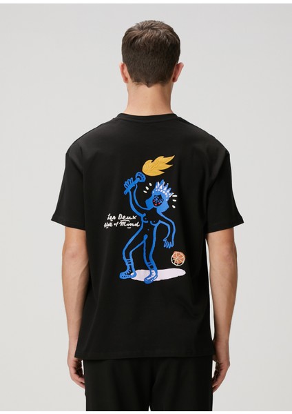 Luca Siyah Logo Baskılı T-Shirt fırsatları