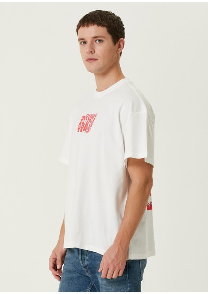 Peace Beyaz Oversized Kısa Kollu Erkek T-Shirt fırsatları