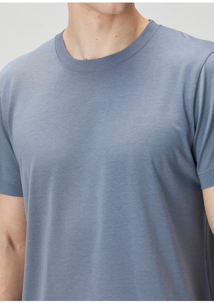 Regular Fit Mavi Basic T-Shirt