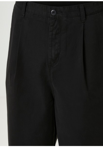 Siyah Cropped Pantolon