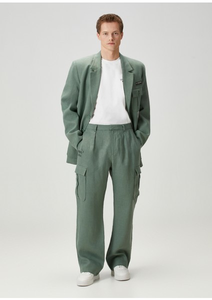 Haki Keten Pantolon