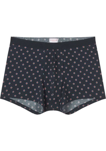 Lacivert Desenli Boxer