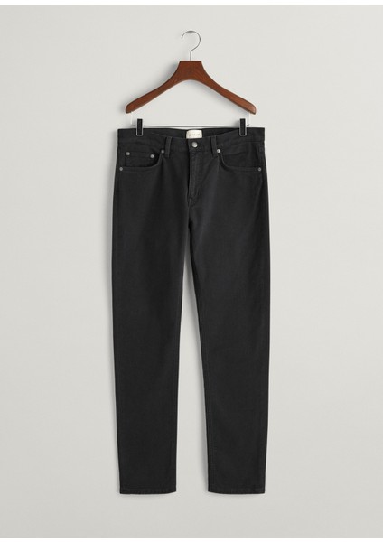 Siyah Slim Fit Erkek Jean Pantolon