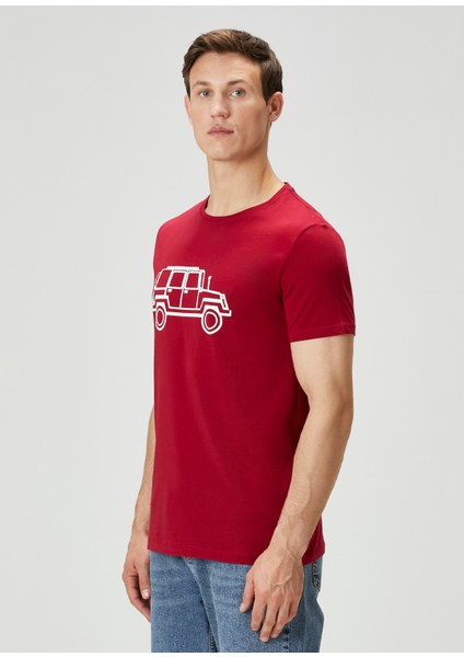 Eighty Five Bordo Baskılı T-Shirt modelleri