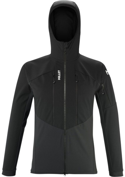 White Softshell Siyah Erkek Spor Ceket