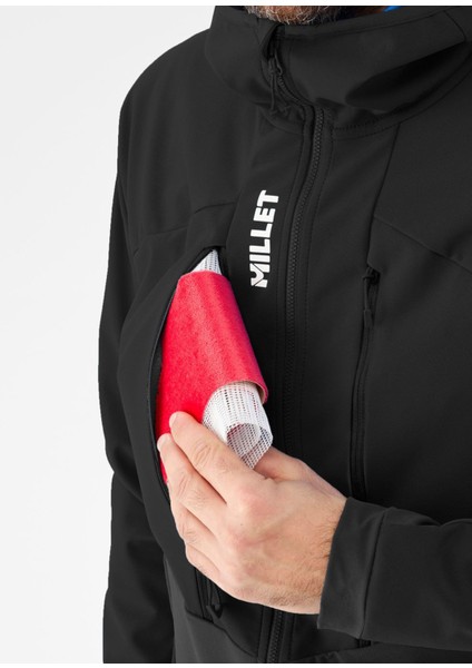 White Softshell Siyah Erkek Spor Ceket