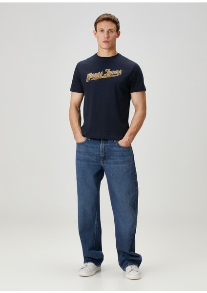 Lacivert Logo Baskılı T-Shirt fiyatları