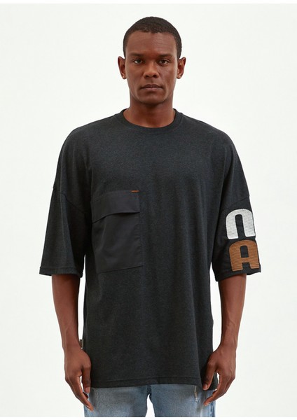 Nomadian Oversize Antrasit Erkek T-Shirt