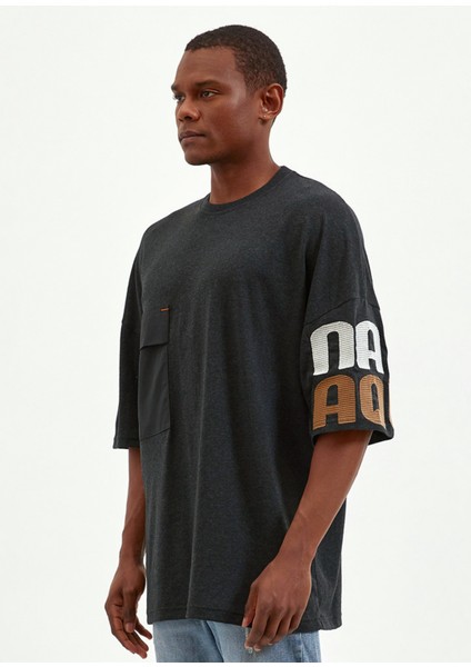 Nomadian Oversize Antrasit Erkek T-Shirt