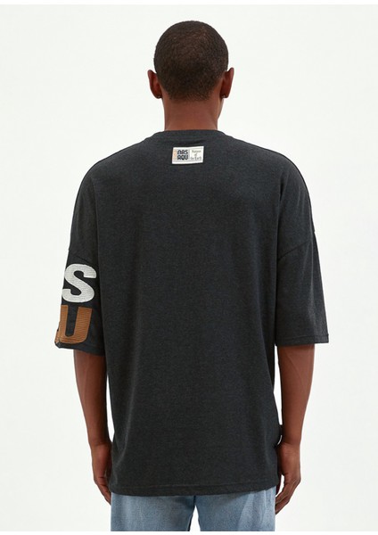 Nomadian Oversize Antrasit Erkek T-Shirt
