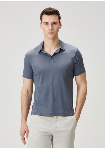 Koyu Mavi Polo Yaka T-Shirt