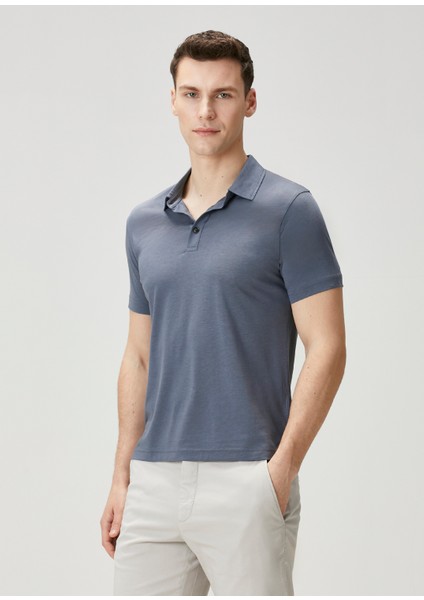 Koyu Mavi Polo Yaka T-Shirt modelleri