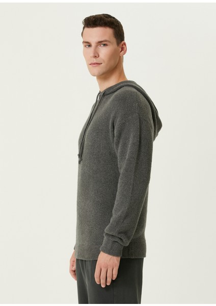 Blimy Koyu Gri Kapüşonlu Sweatshirt