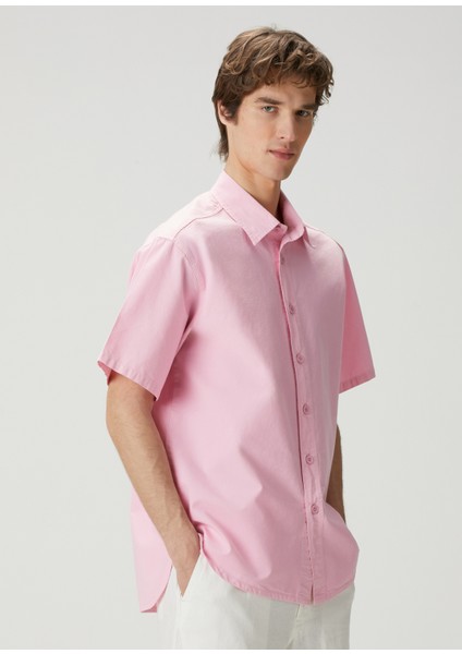 Pembe Kısa Kollu Gömlek