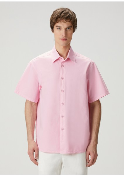 Pembe Kısa Kollu Gömlek